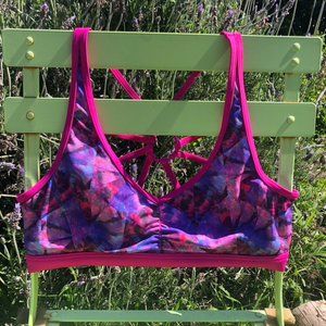 Prana Psychedelic Tie Dye Swim Top/Sports Bra, Sz M